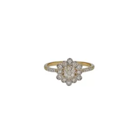 18K Yellow Gold & 0.2 Carat Diamond Ring (2gm)