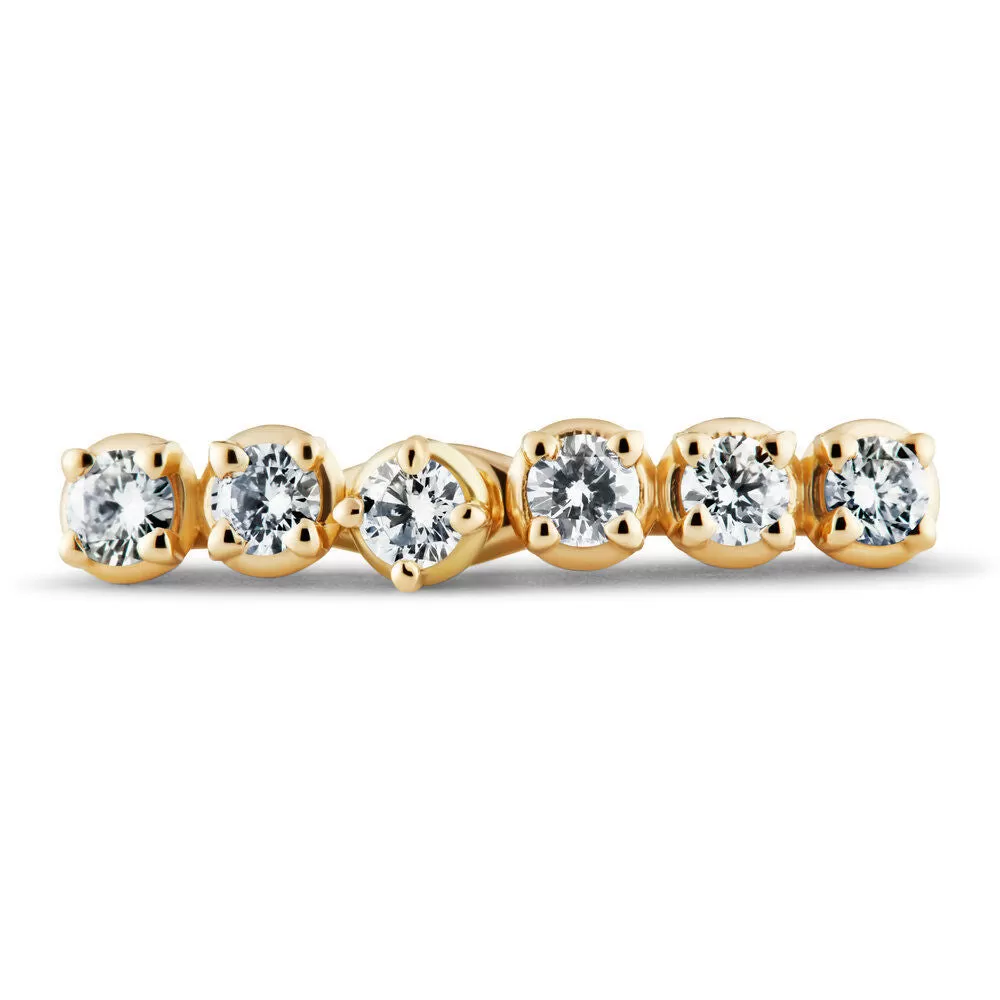 2 Piece Single 18K Gold Stud w. Diamonds