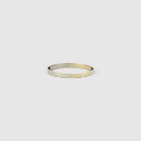 2mm Yellow and White Gold Band