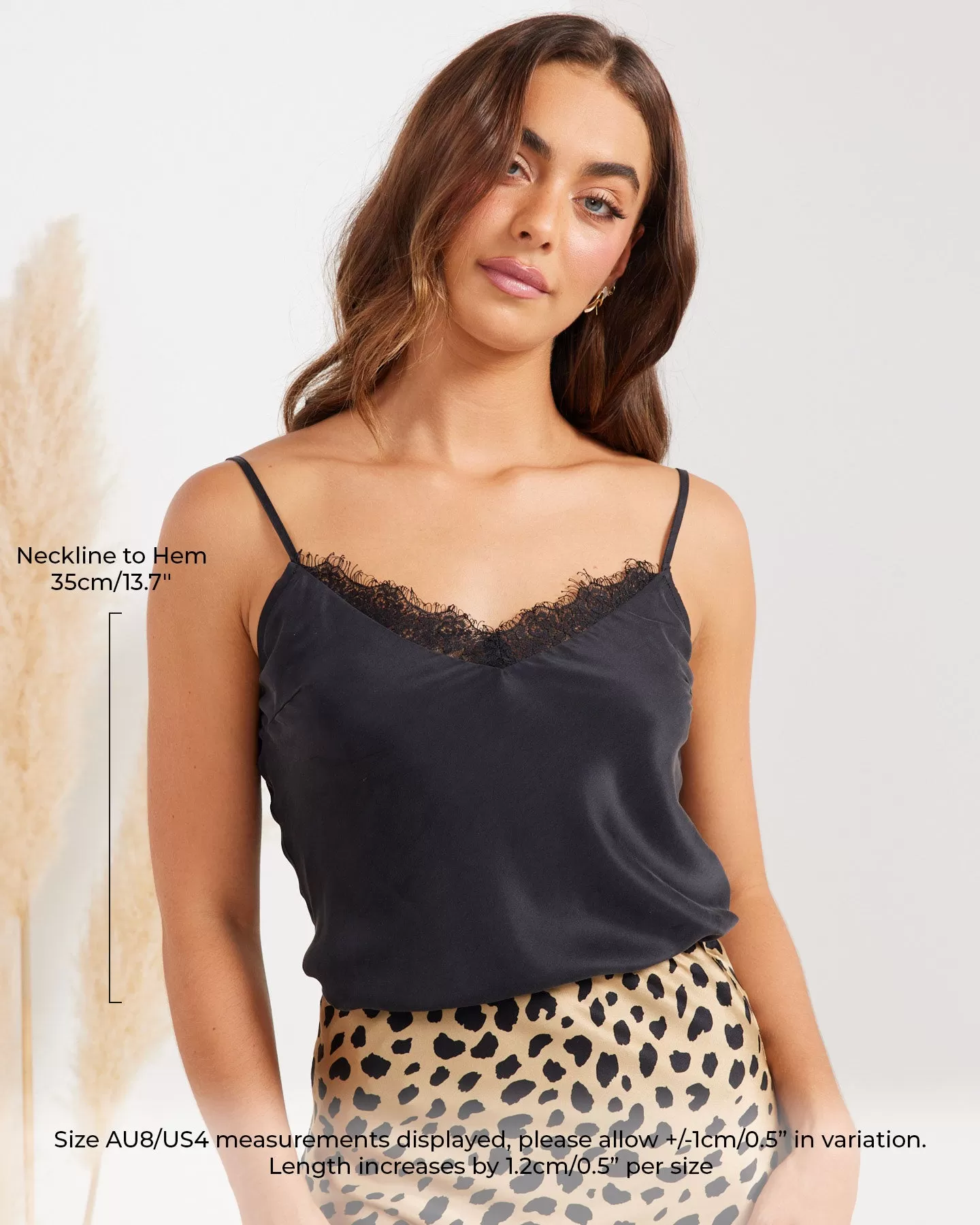 Abella Silk Top-Black