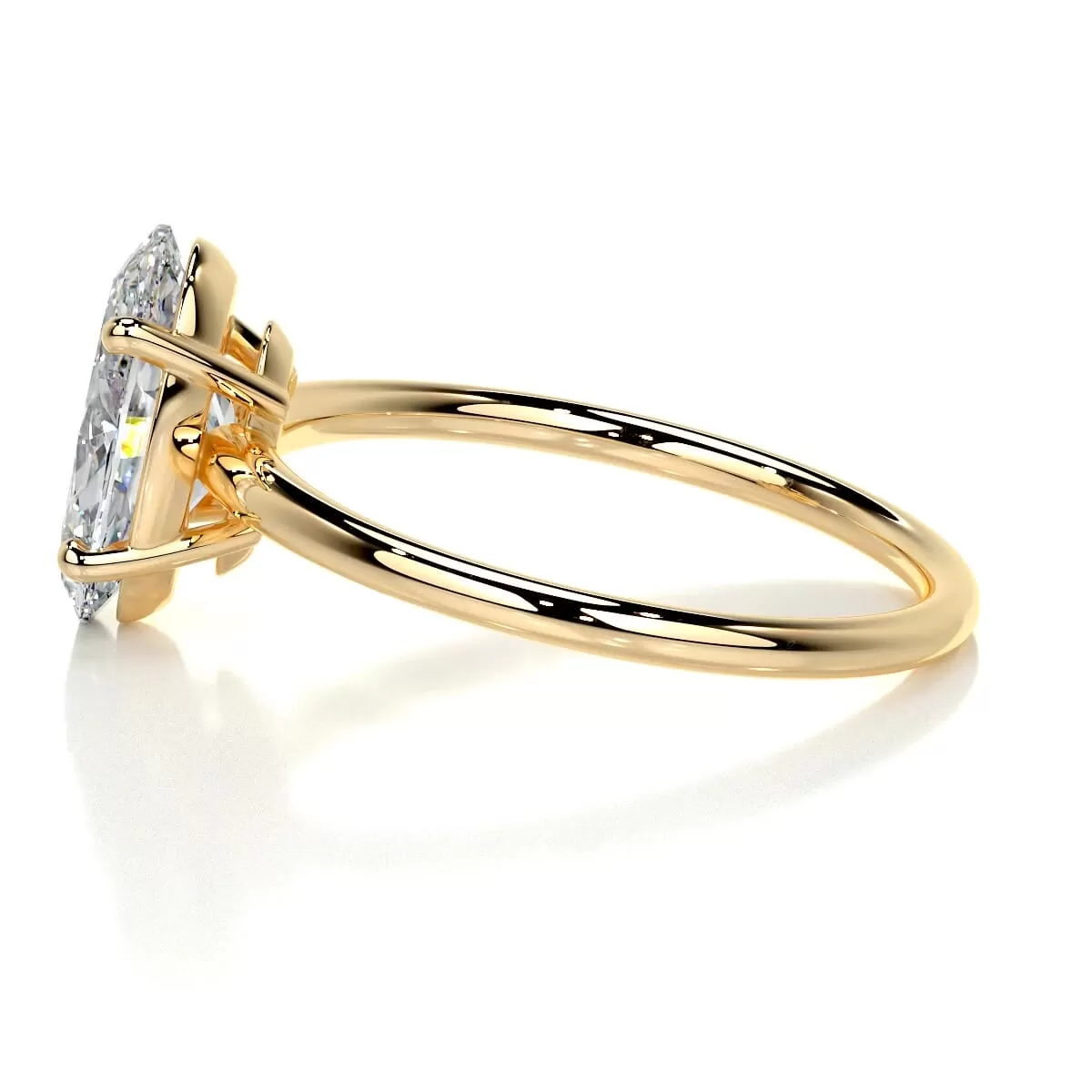 Adaline Lab Grown Diamond Ring   (2 Carat) -18K Yellow Gold (RTS)