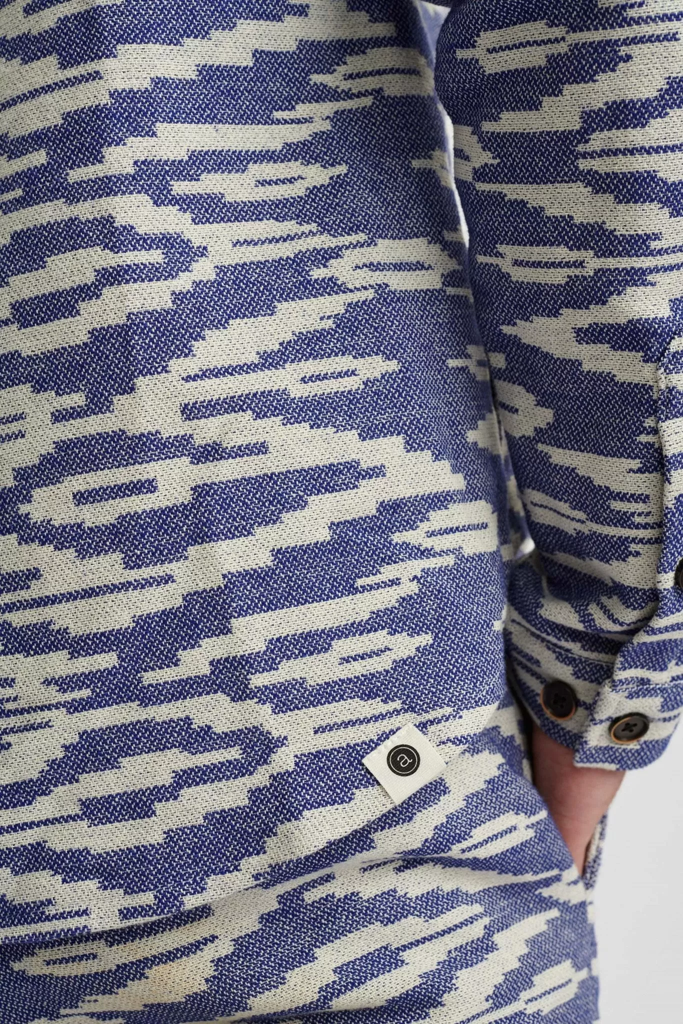 AKHANKY JACQUARD OVERSHIRT - Cornet Blue