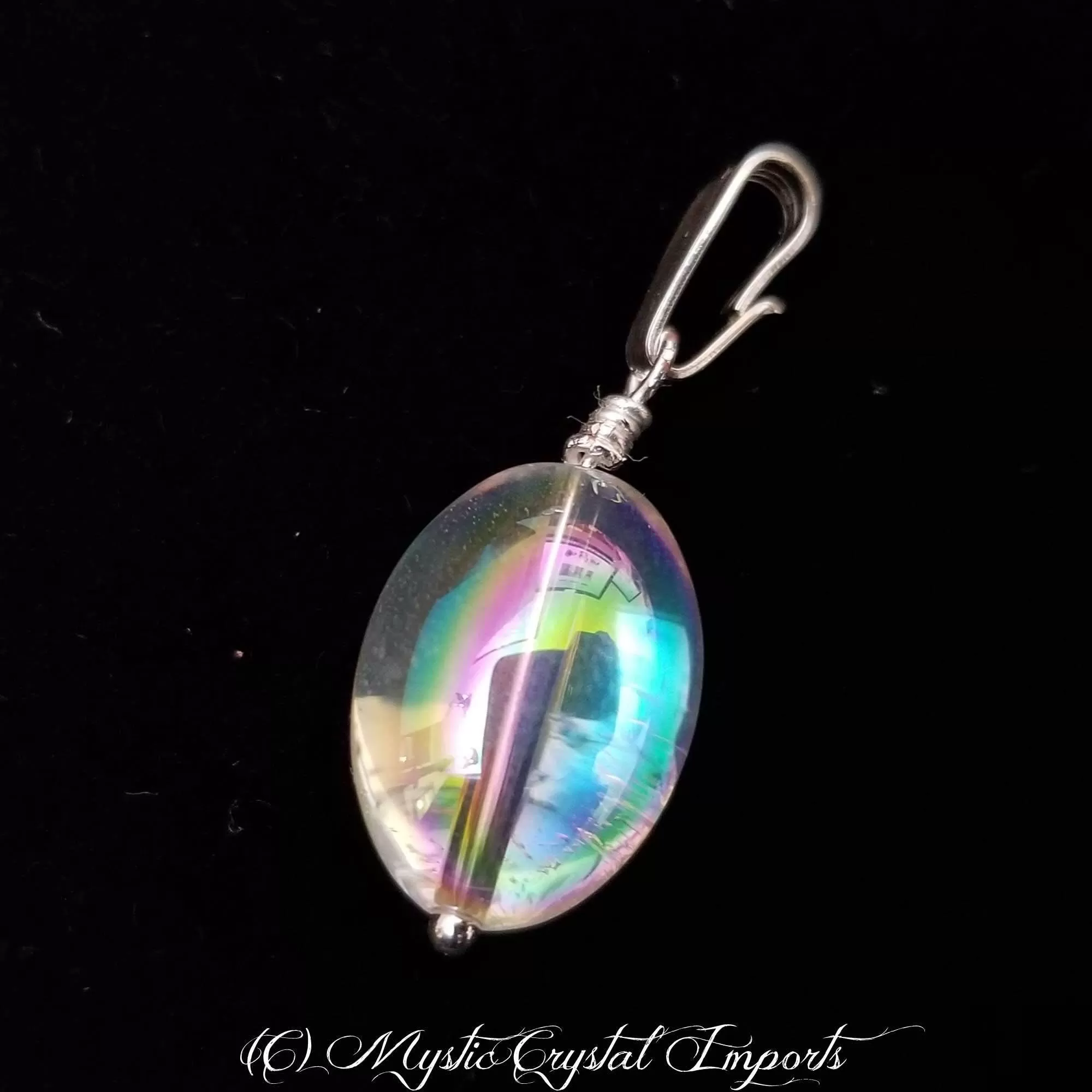 Angel Aura Quartz Melon Bead Pendant