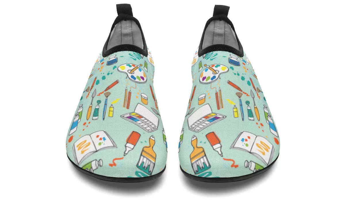 Artist Pattern Aqua Barefoot Shoes