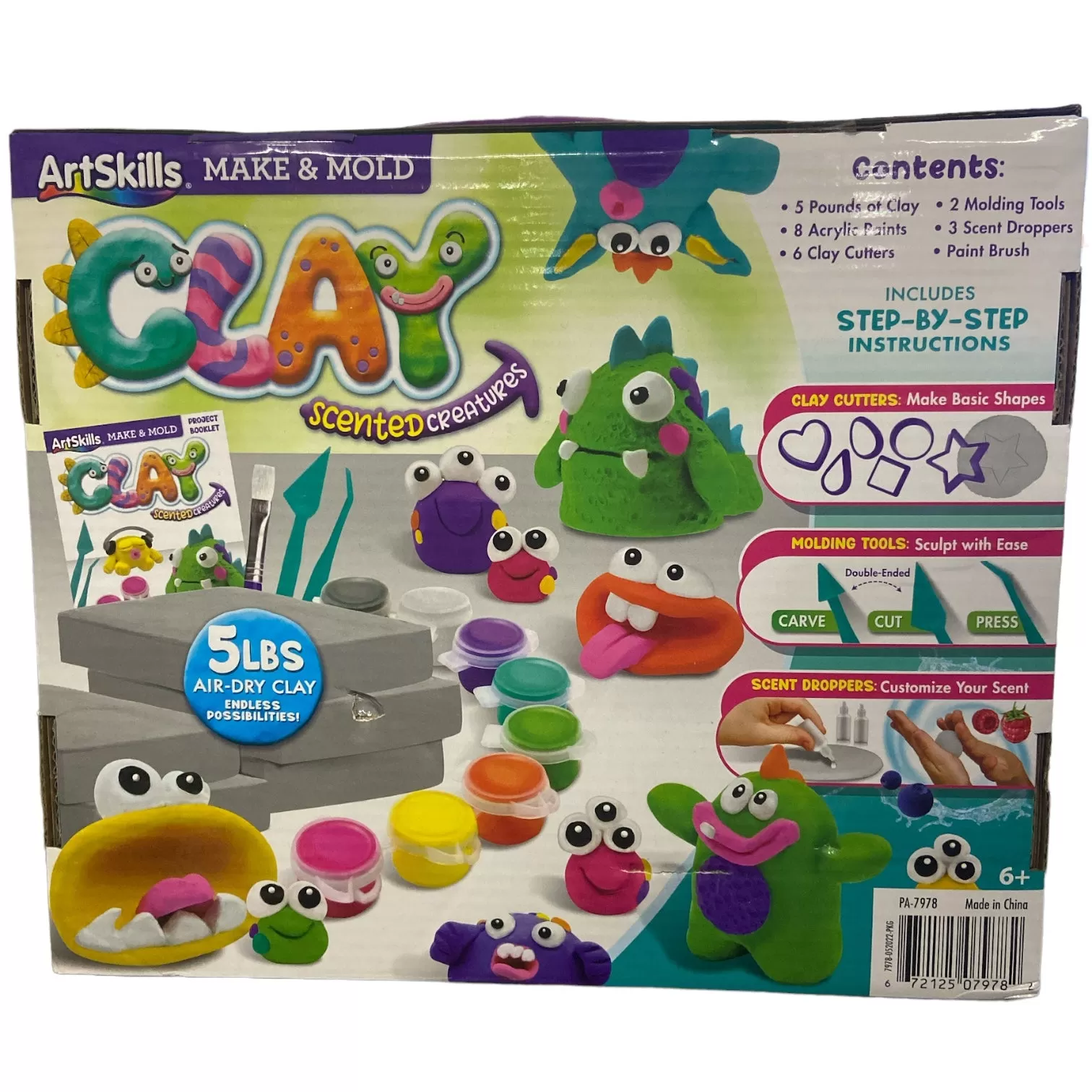 ARTSKILLS Clay Creations with 5 lbs. Air Dry Clay, Paints, and Scents