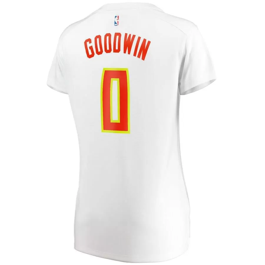 Atlanta Hawks Brandon Goodwin Fanatics Branded Replica Fast Break Player Association Jersey Womens - White | Ireland M7873O7