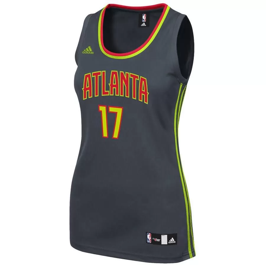 Atlanta Hawks Dennis Schroder Adidas Replica Road Jersey Womens - Dark Grey | Ireland M0483X5