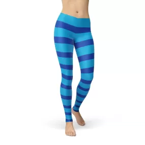 Avery Blue Candy Cane Leggings