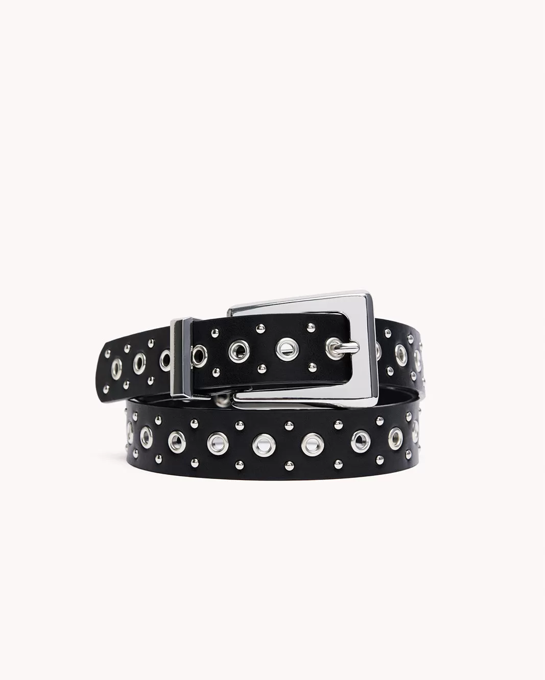 AZIEL BELT - BLACK-SILVER