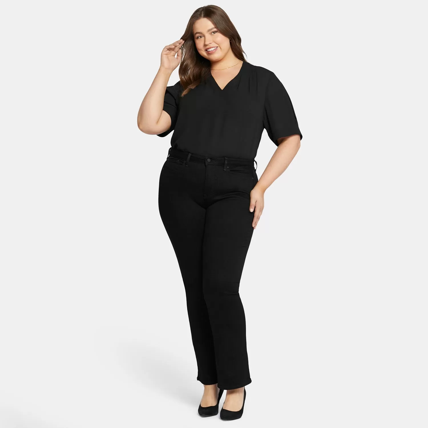 Barbara Bootcut Jeans In Plus Size - Black