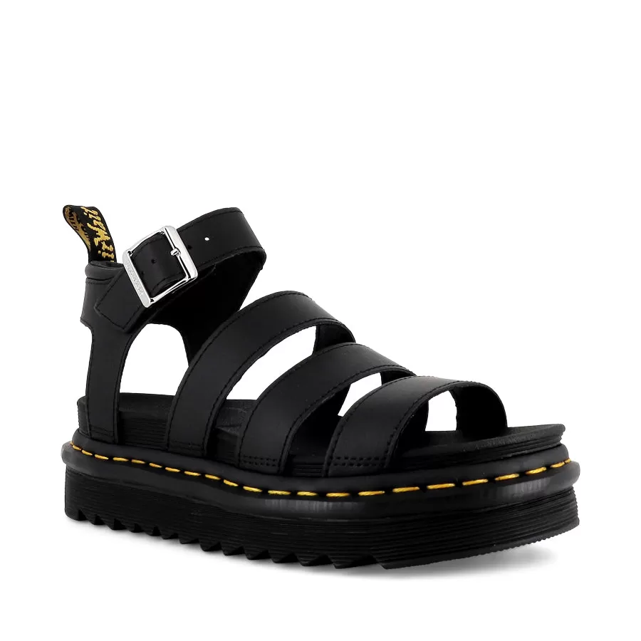 BLAIRE 3 STRAP SANDAL - BLACK HYDRO