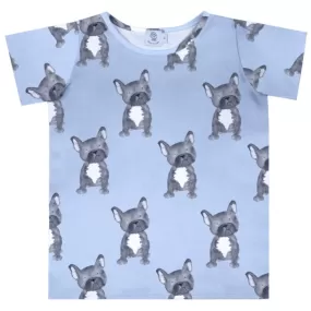 Blue Frenchie Short Sleeve Tee