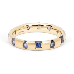 Blue Mixed Cut Celeste Ring - Made to Order