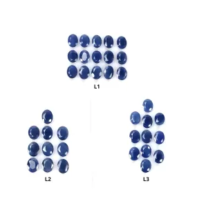 Blue Sapphire Gemstone Normal Cut : Natural Untreated Unheated Sapphire Oval Shape Lots