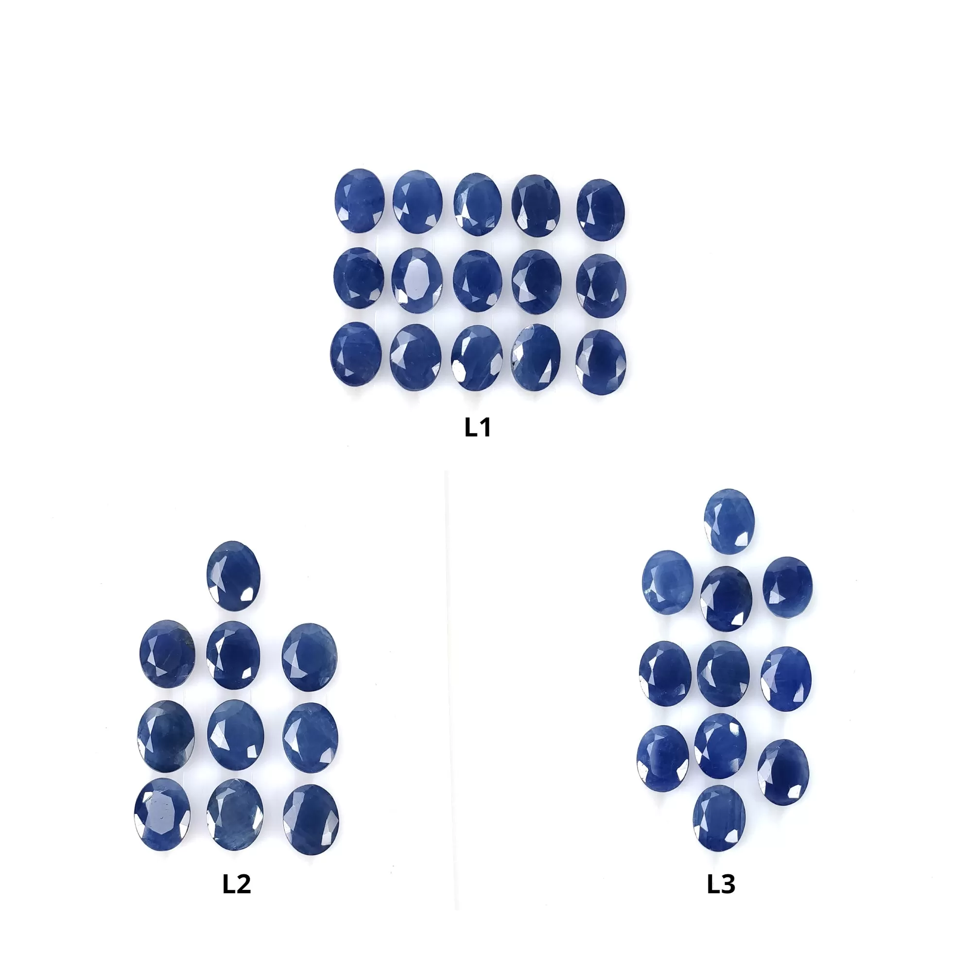 Blue Sapphire Gemstone Normal Cut : Natural Untreated Unheated Sapphire Oval Shape Lots