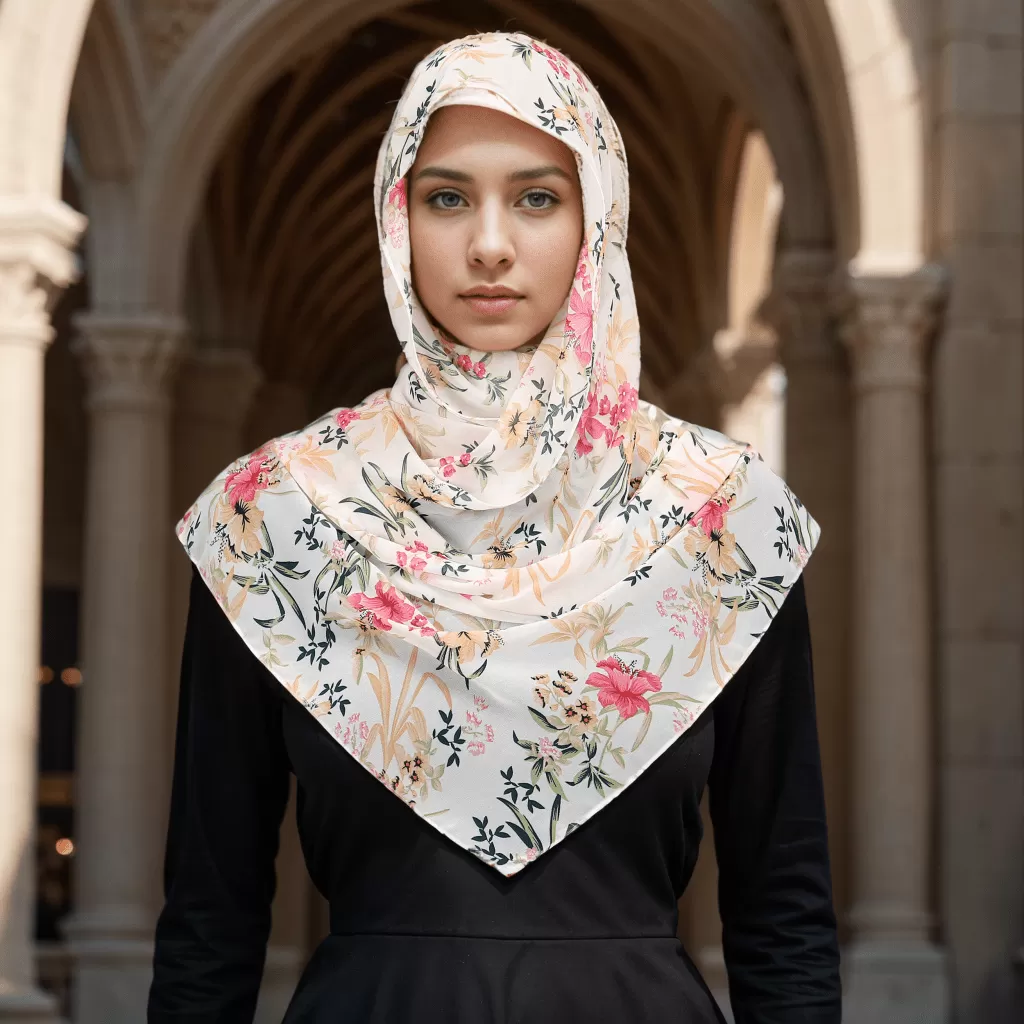 Brilliant Blossom Floral Hijab