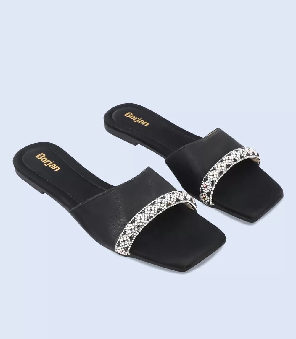 BW9427-BLACK-Women Slipper