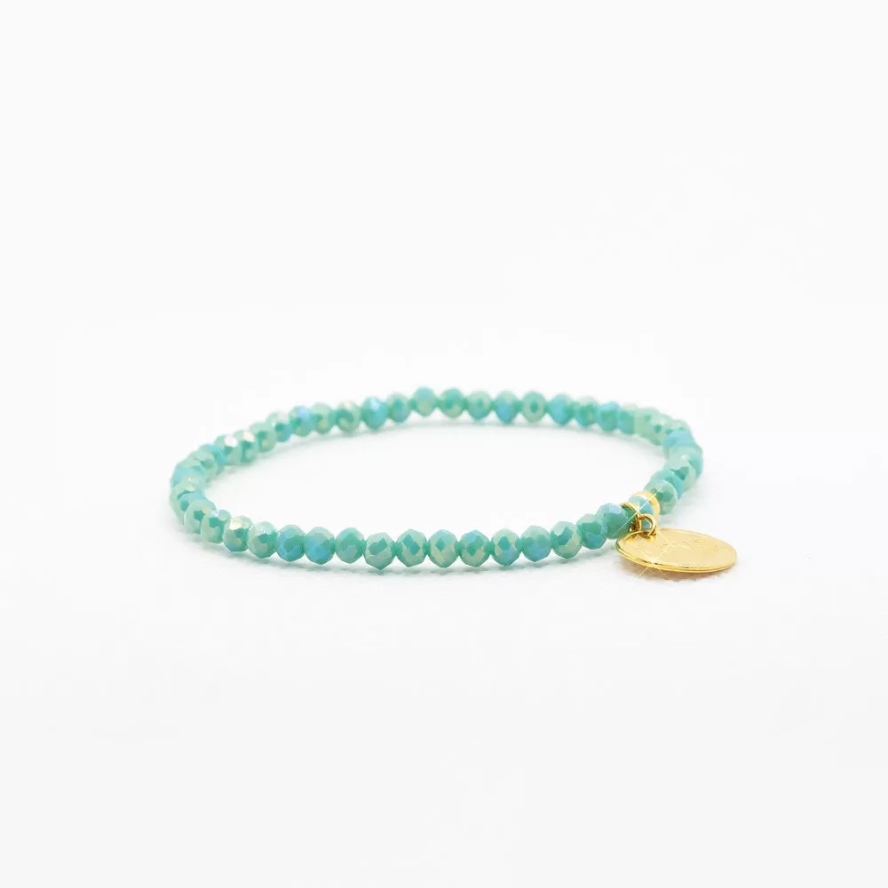 Candy Blue Crystal Elastic Bracelet