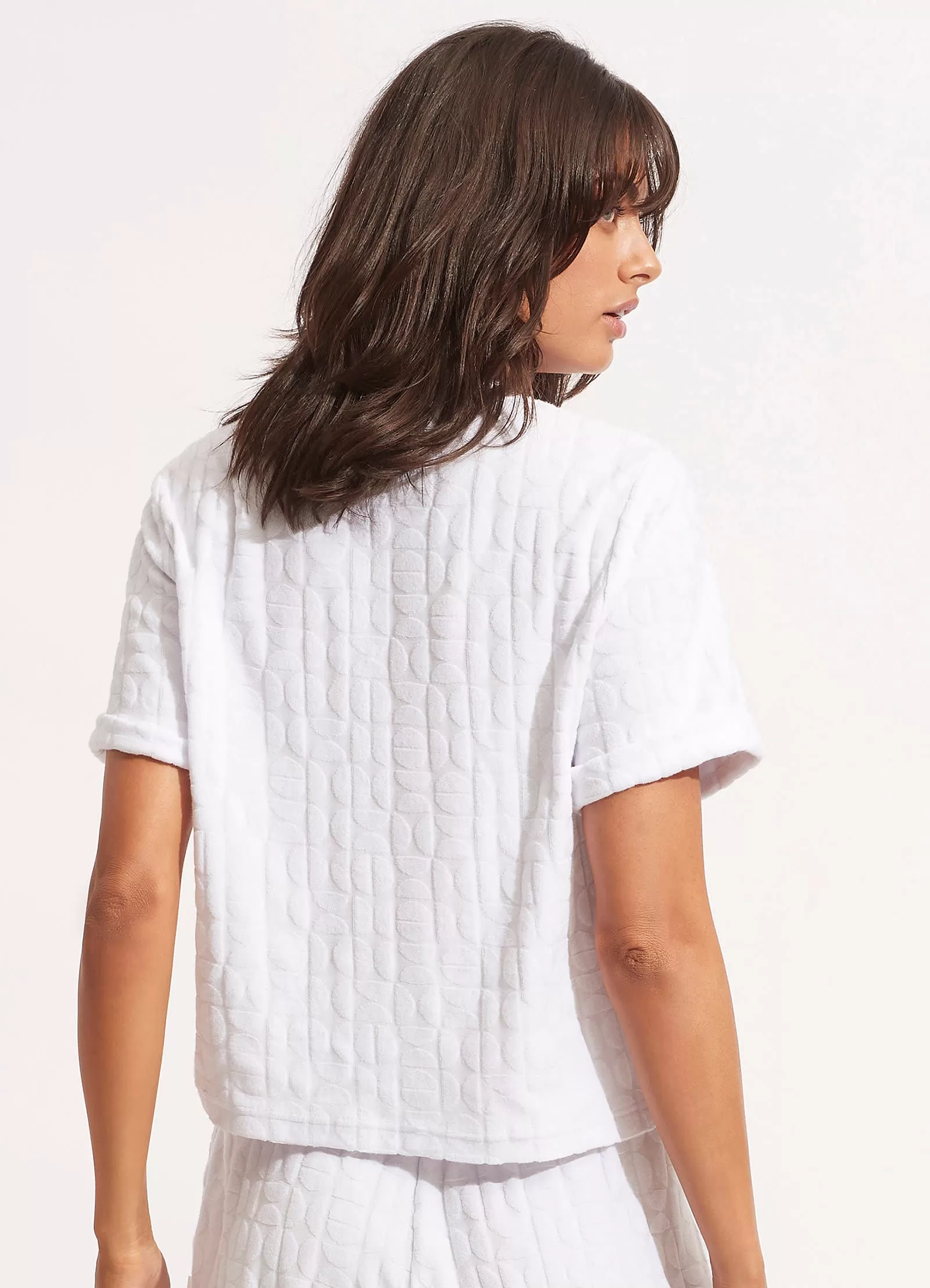 Capri Terry Tee - White