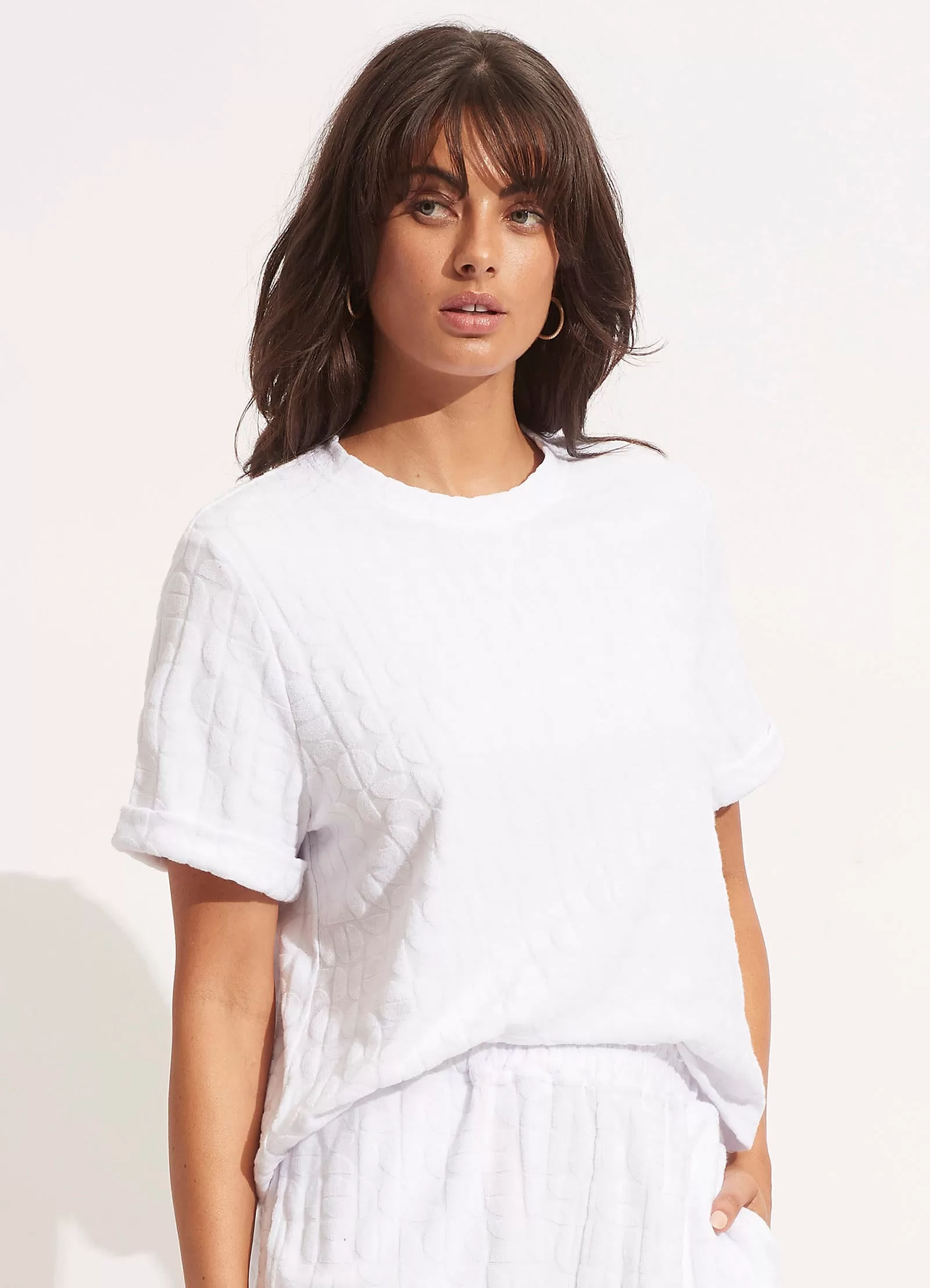 Capri Terry Tee - White