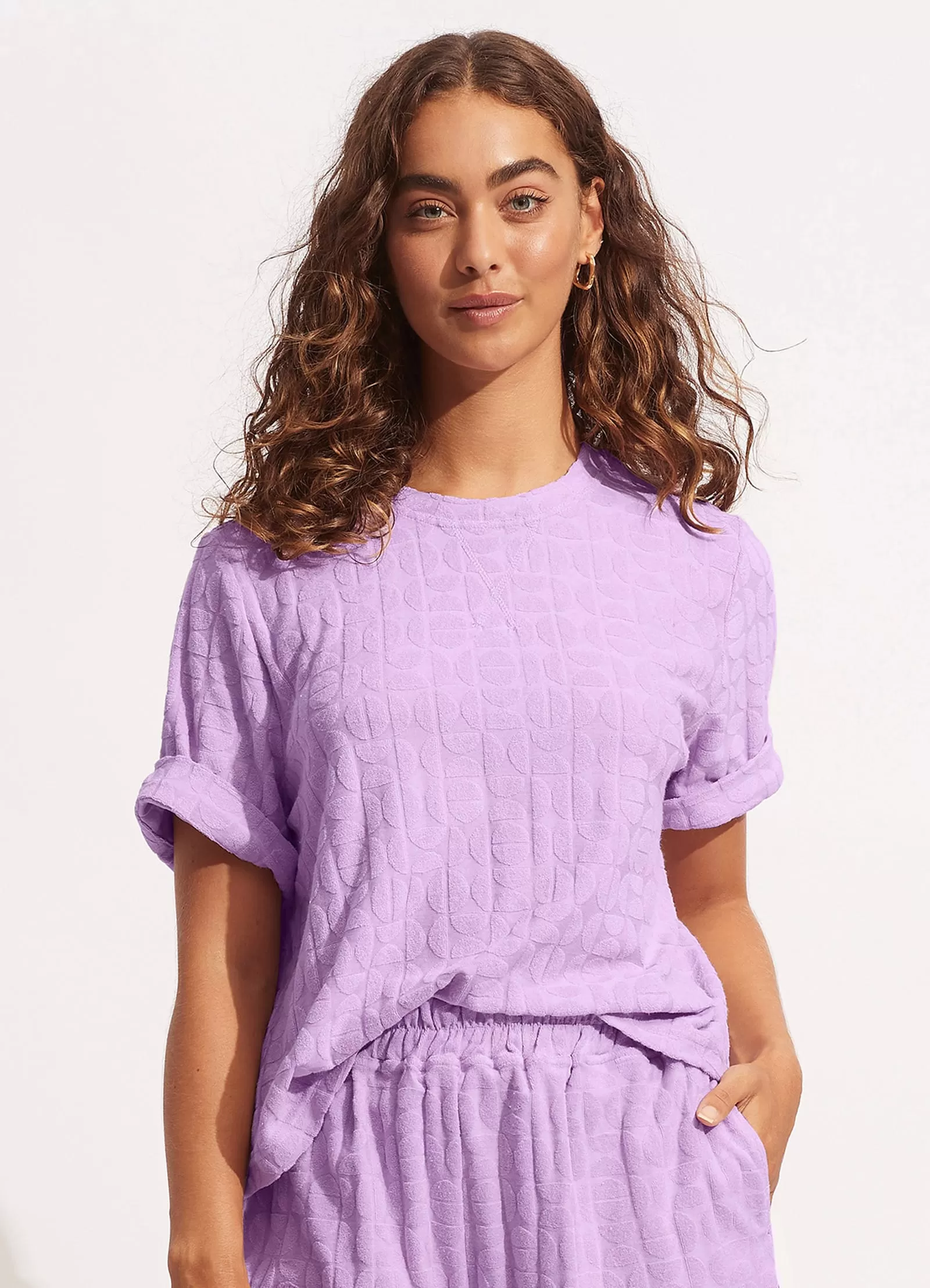 Capri Terry Tee - Wild Rose