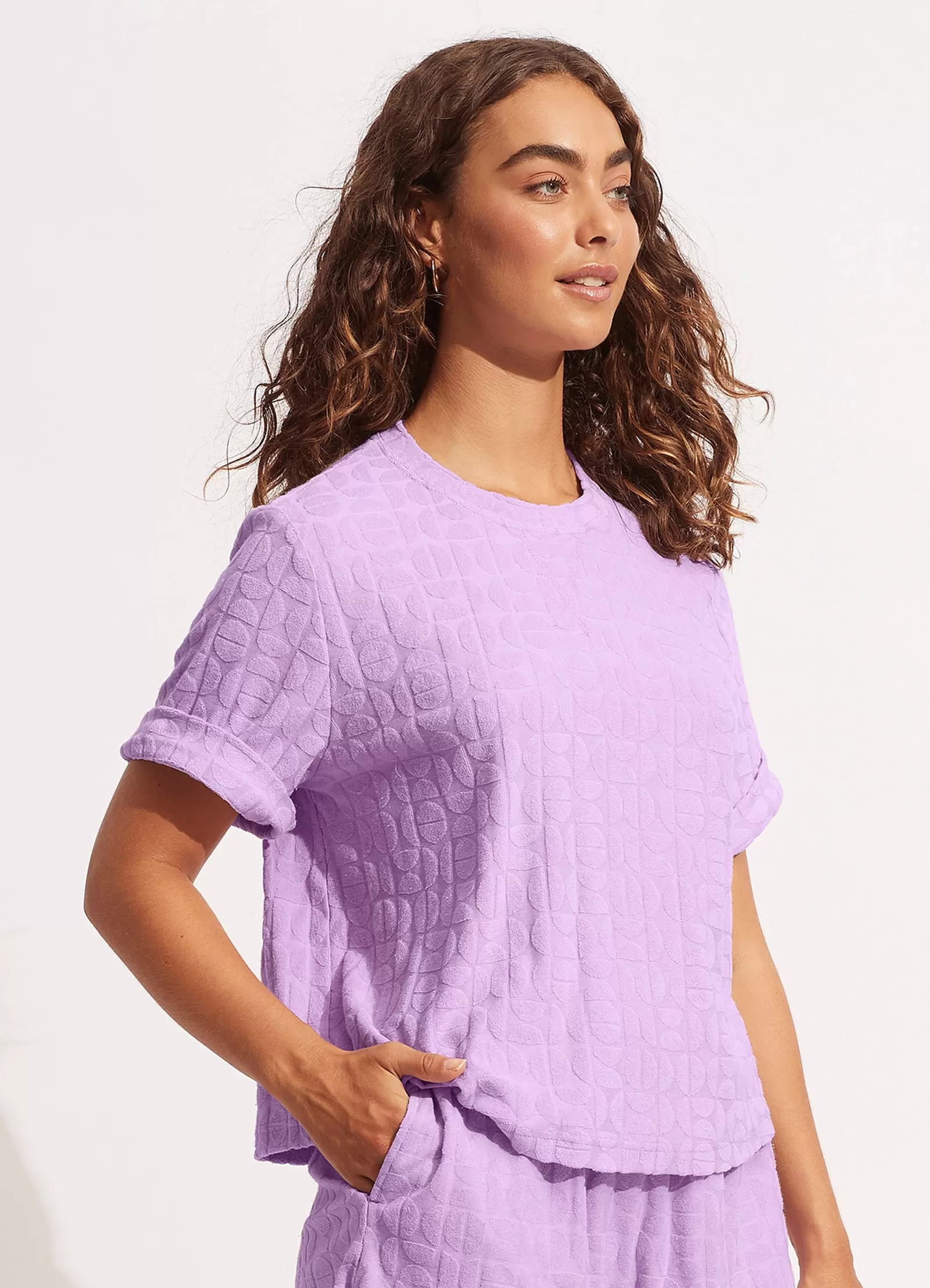 Capri Terry Tee - Wild Rose