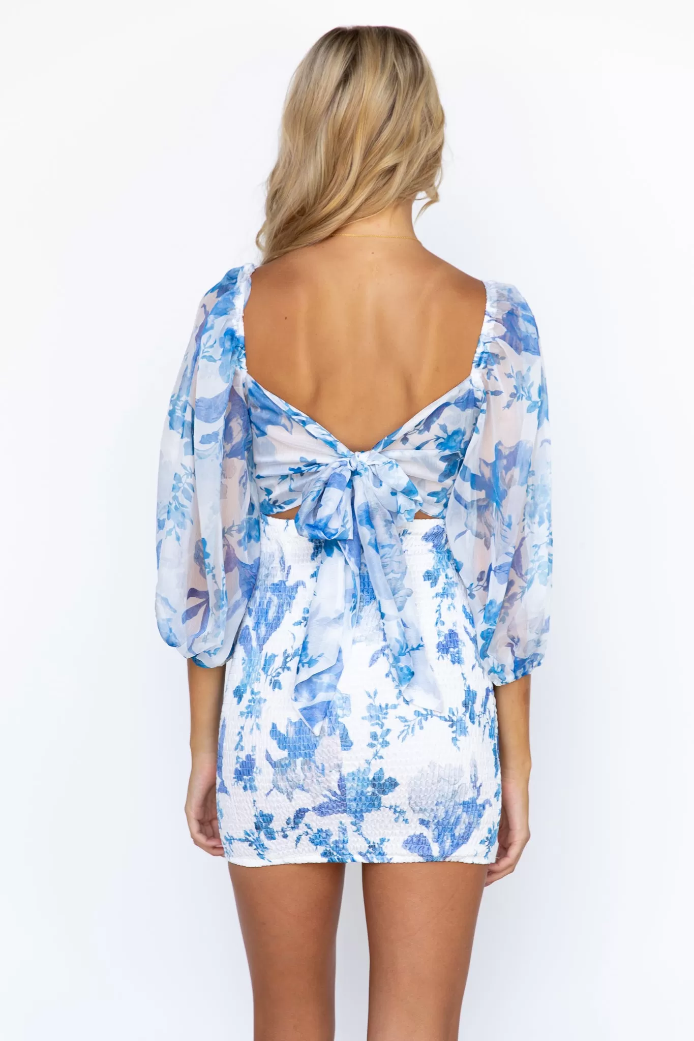 Celeste Dress - Blue/Floral