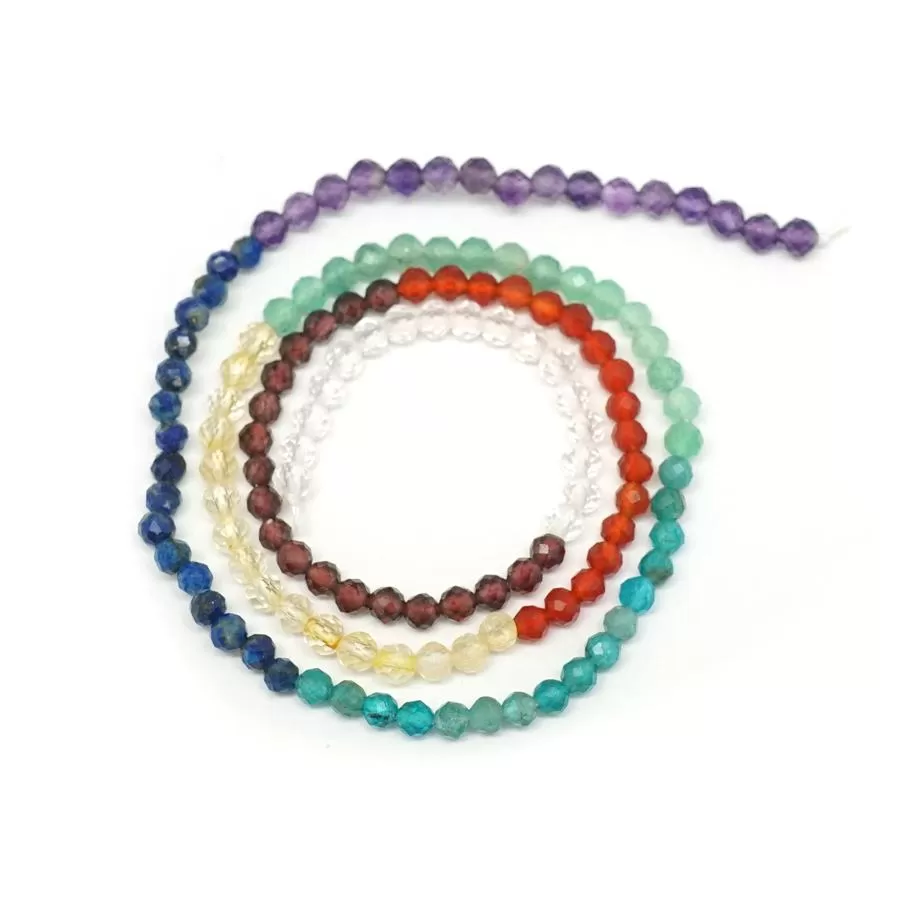 Chakra Faceted 3mm Round - 15-16 Inch