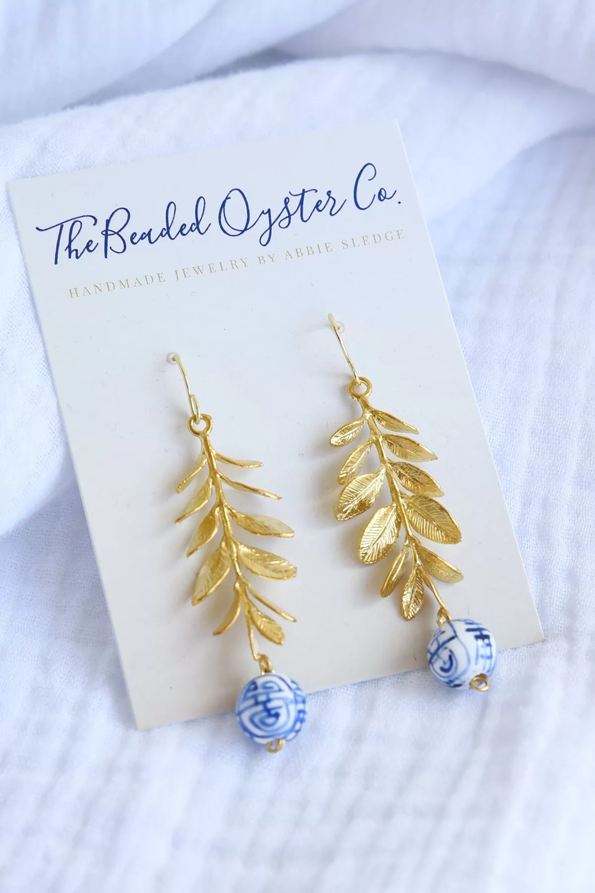 CHINOISERIE GOLD LEAF EARRINGS