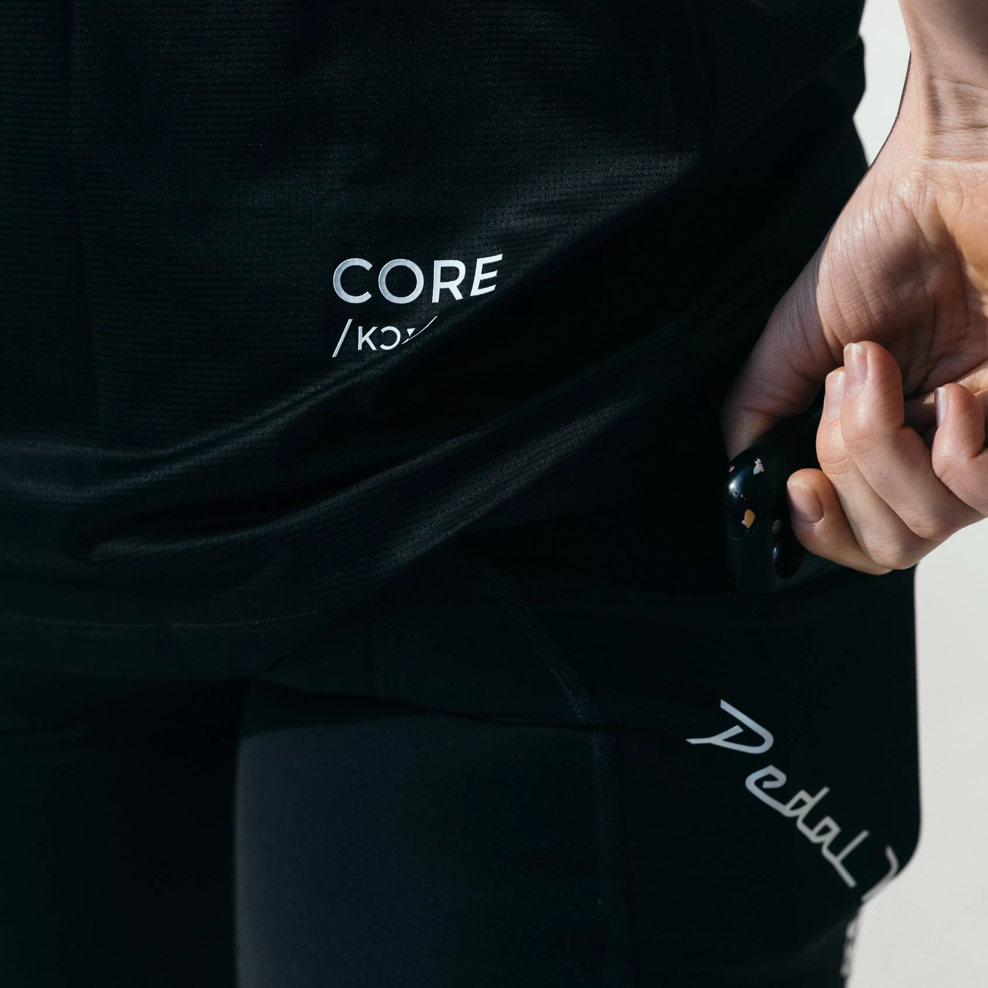 Core Tourer Tech T Shirt - Black White