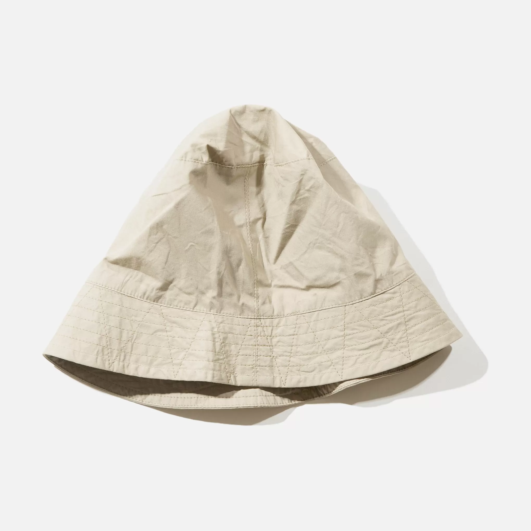 Cotton Duracloth Poplin Bucket Hat - Khaki