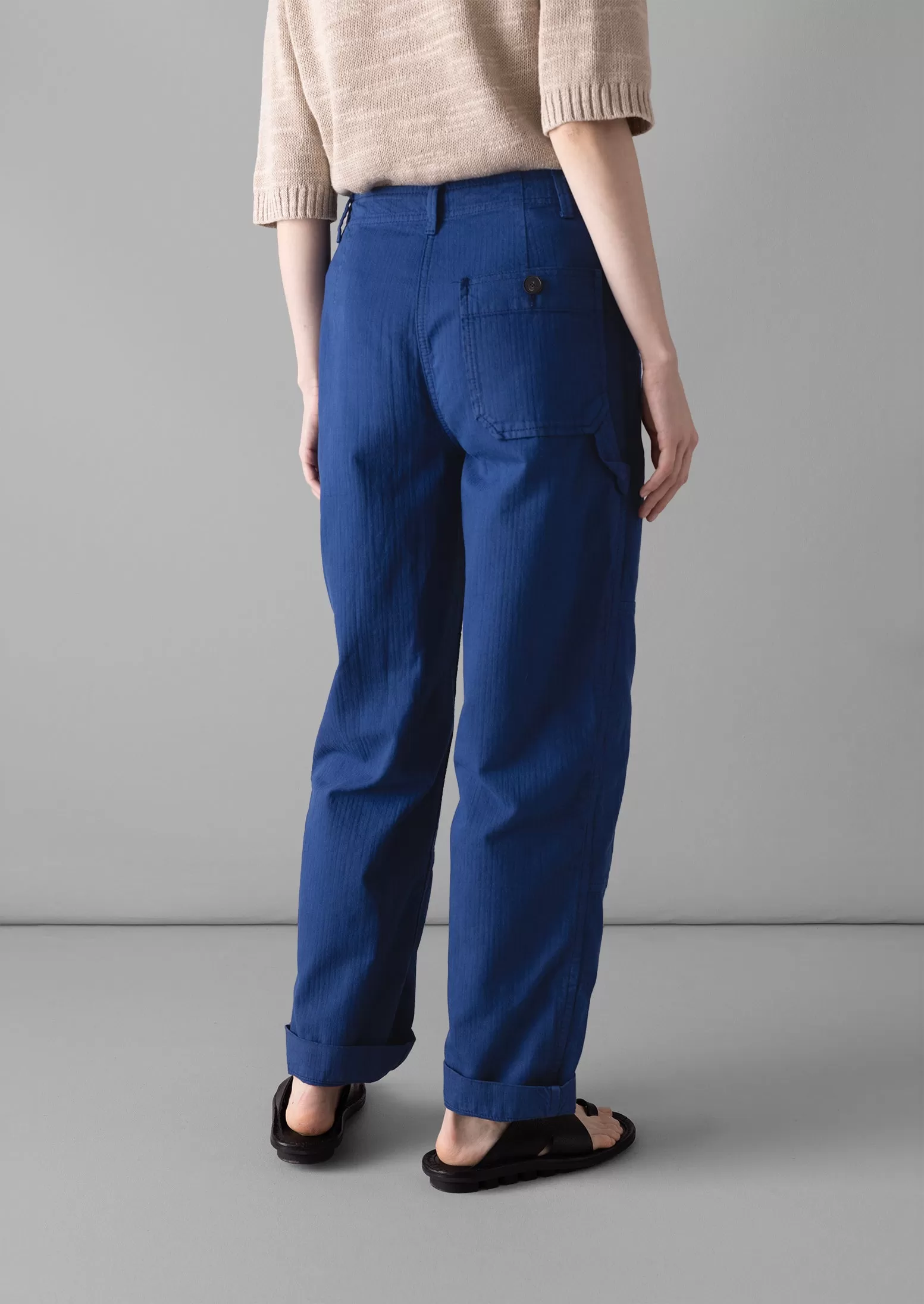 Cotton Herringbone Workwear Pants | Thistle