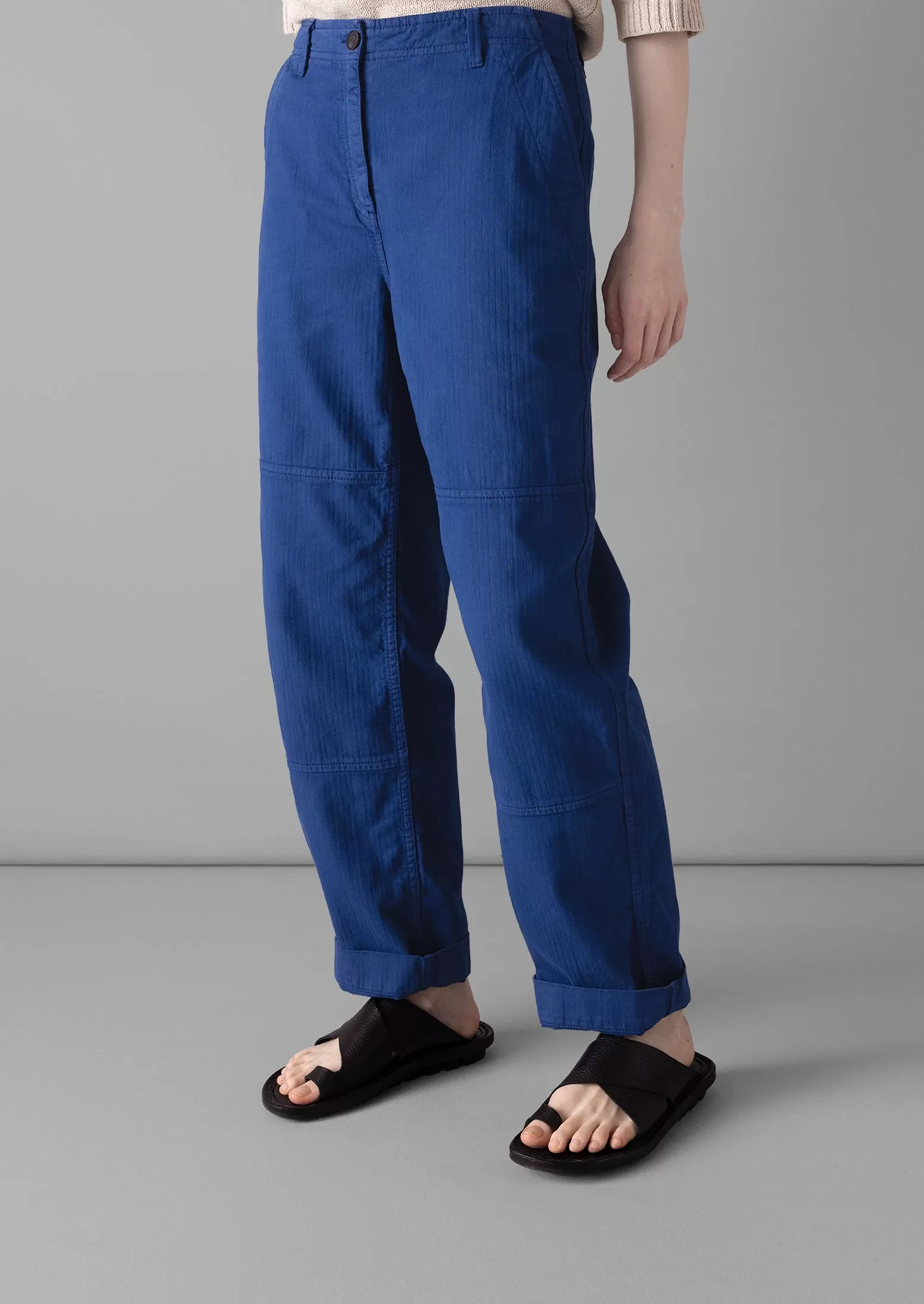 Cotton Herringbone Workwear Pants | Thistle