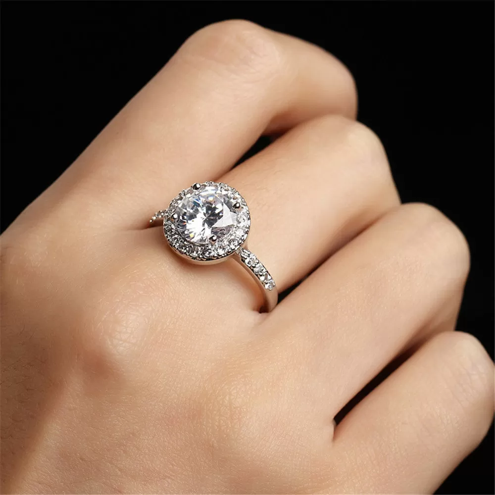 Cubic Zirconia CZ Crystal Party Ring