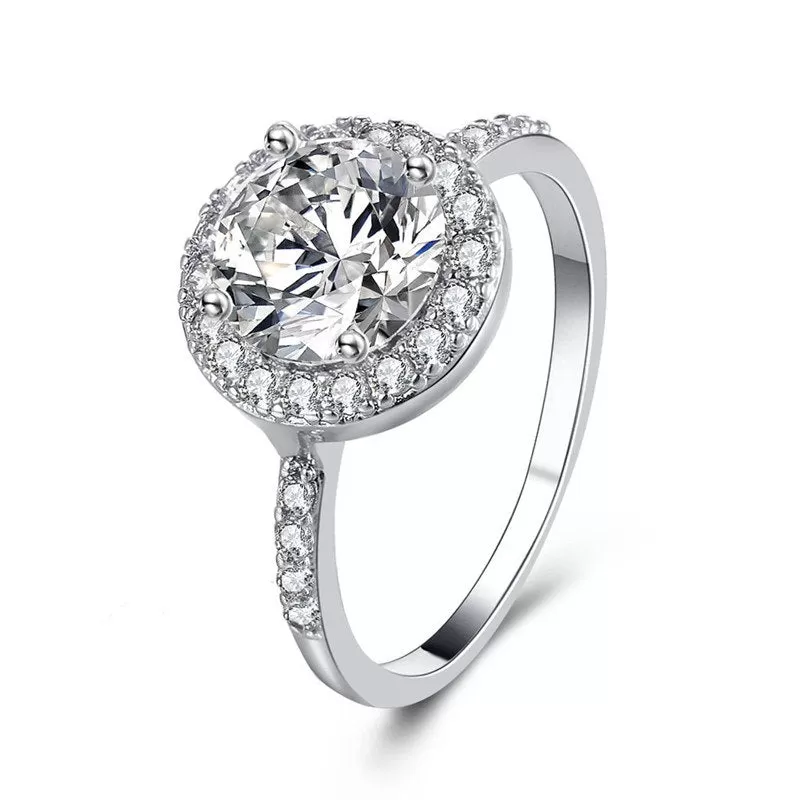 Cubic Zirconia CZ Crystal Party Ring