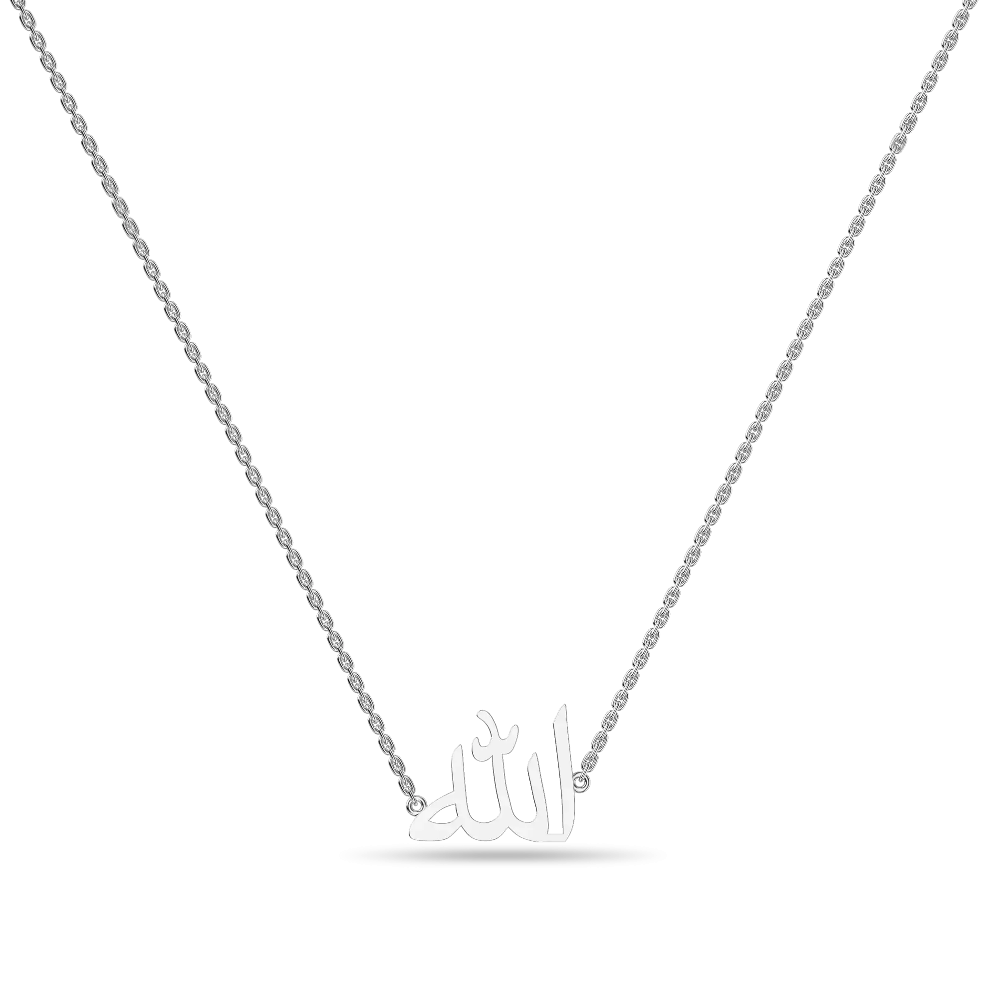 Custom 10K Solid Gold/Sterling Silver Arabic Name Necklace