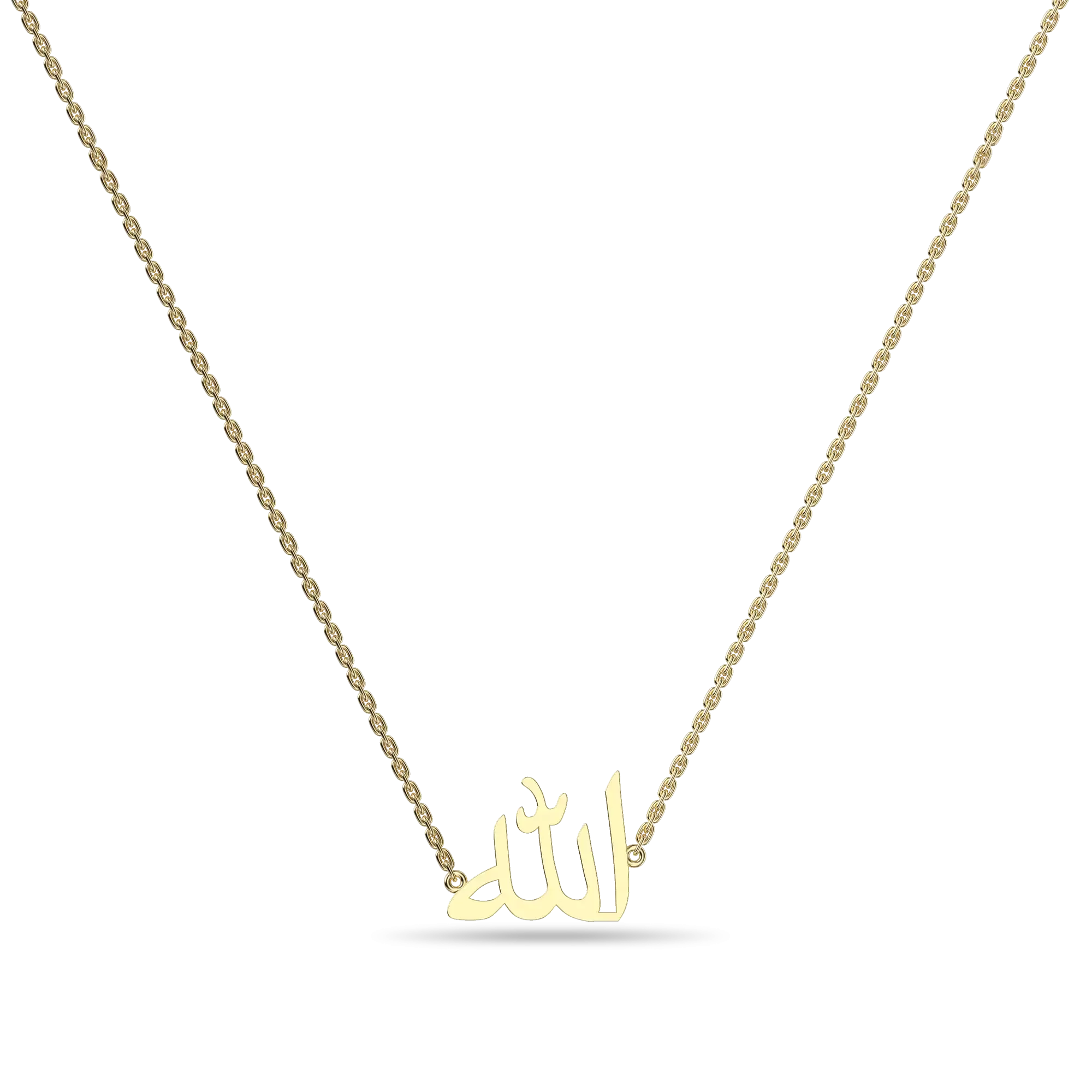 Custom 10K Solid Gold/Sterling Silver Arabic Name Necklace