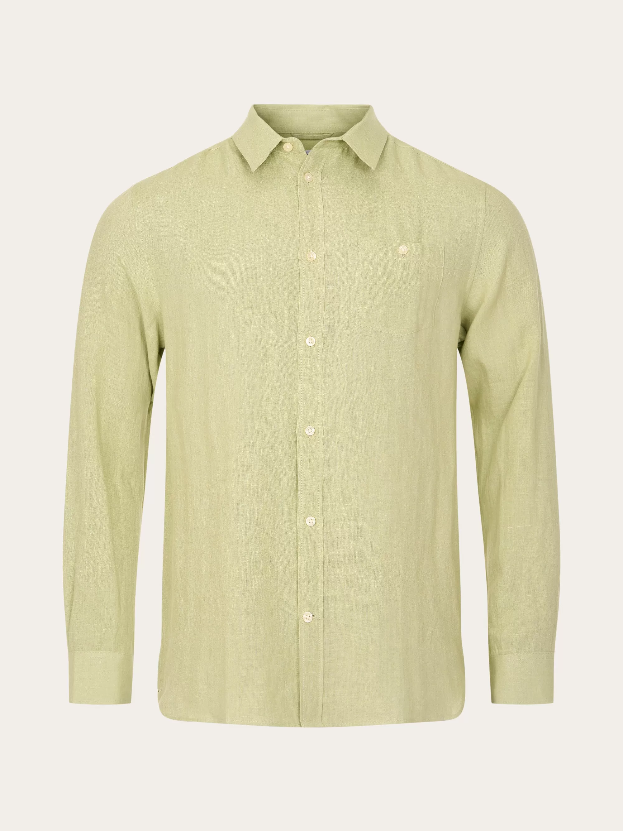 Custom fit linen shirt - Swamp