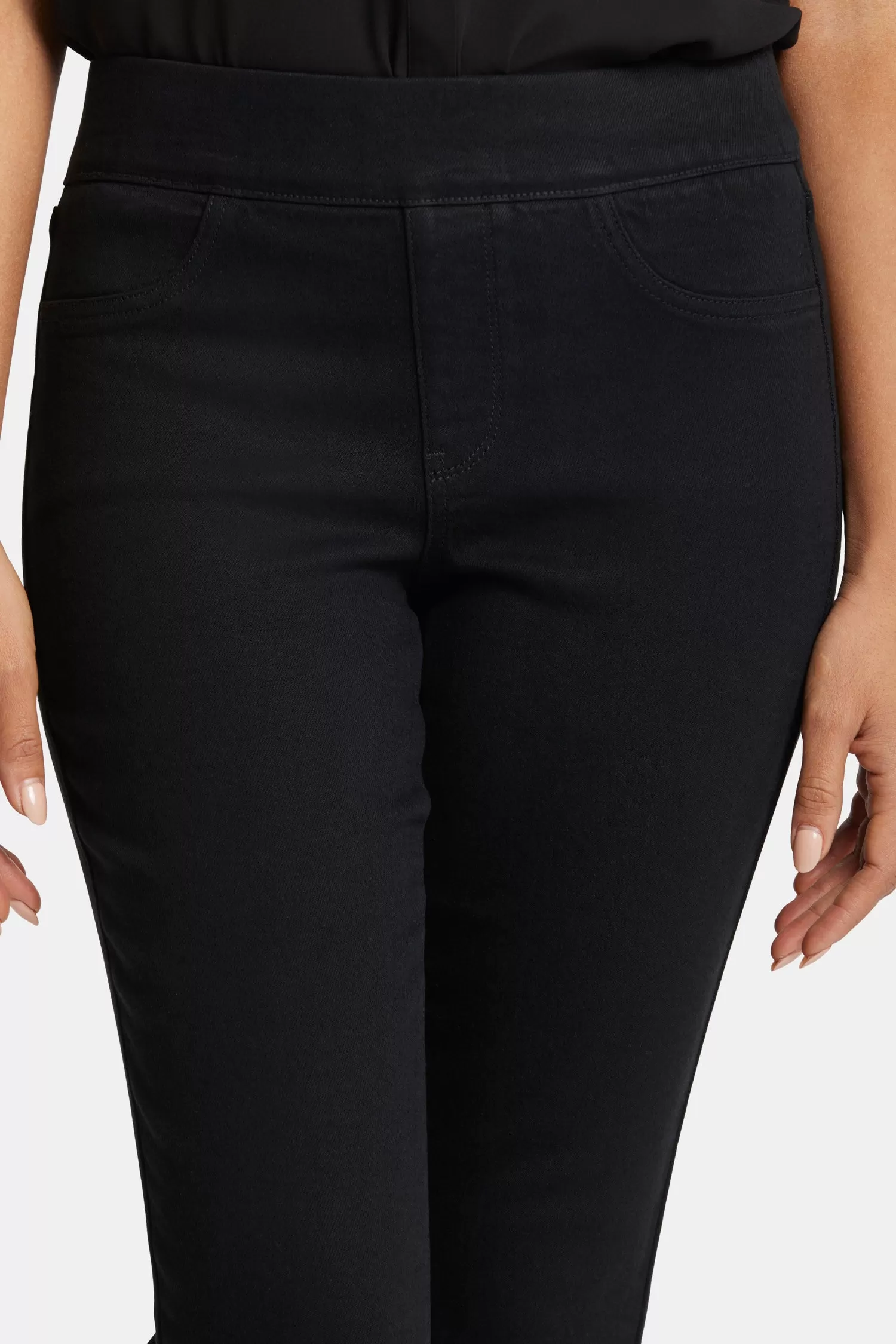 Dakota Crop Pull-On Jeans In Petite  - Overdye Black