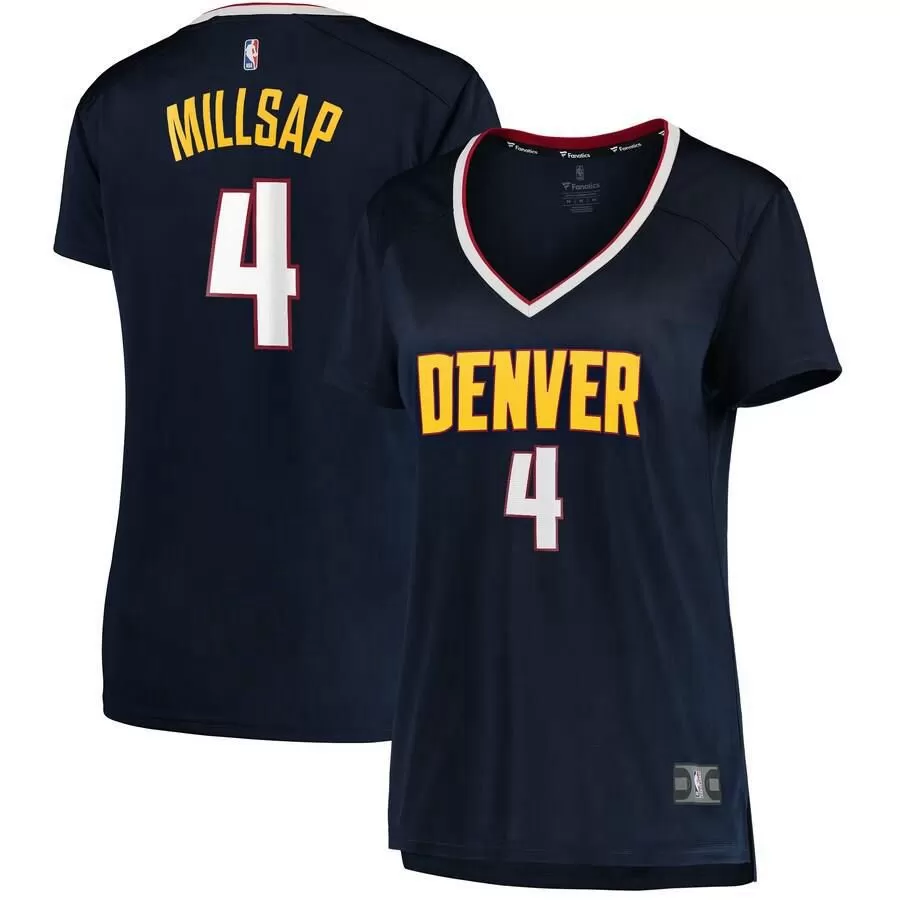 Denver Nuggets Paul Millsap Fanatics Branded Fast Break Player Icon Jersey Womens - Navy | Ireland Q7467L1