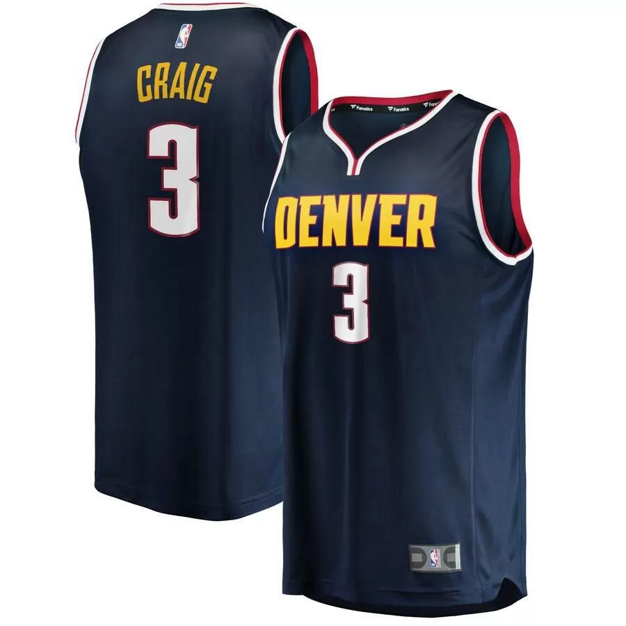 Denver Nuggets Torrey Craig Fanatics Branded Fast Break Player Icon Jersey Kids - Navy | Ireland L6147I0