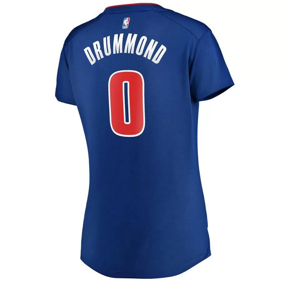 Detroit Pistons Andre Drummond Fanatics Branded Replica Fast Break Player Icon Jersey Womens - Blue | Ireland X0097Q1