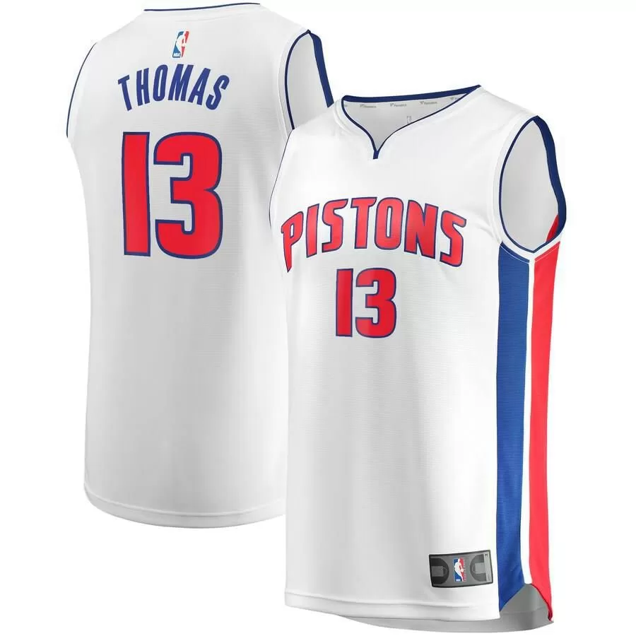 Detroit Pistons Khyri Thomas Fanatics Branded Replica Fast Break Player Association Jersey Kids - White | Ireland G1559Z2