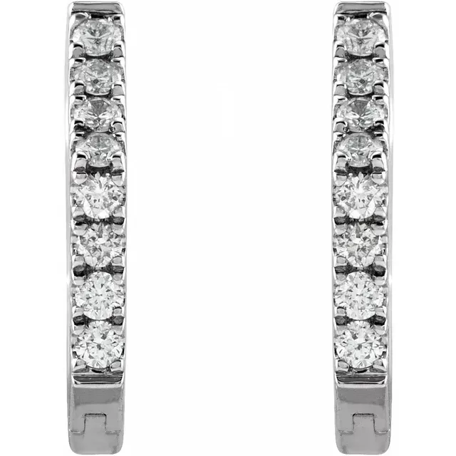 Diamond Geometric Hoop Earrings