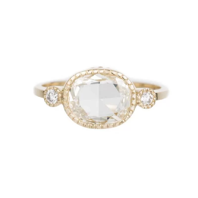 Diamond Oval Slice Elevate Ring