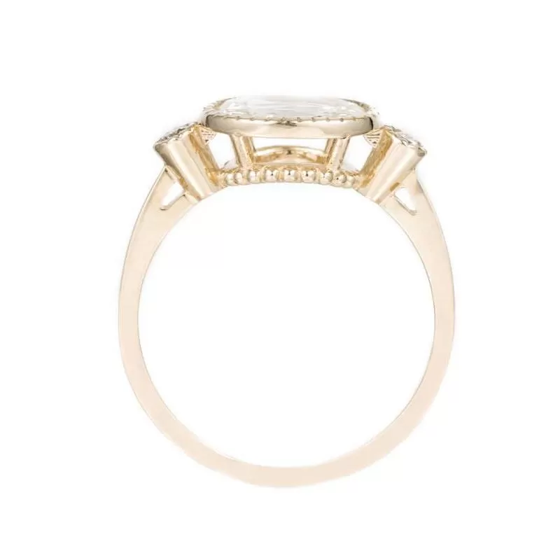 Diamond Oval Slice Elevate Ring