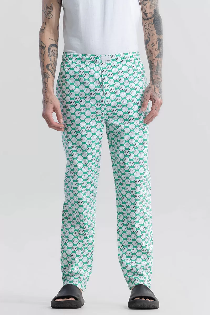 Dice Print Aqua Green Pyjama