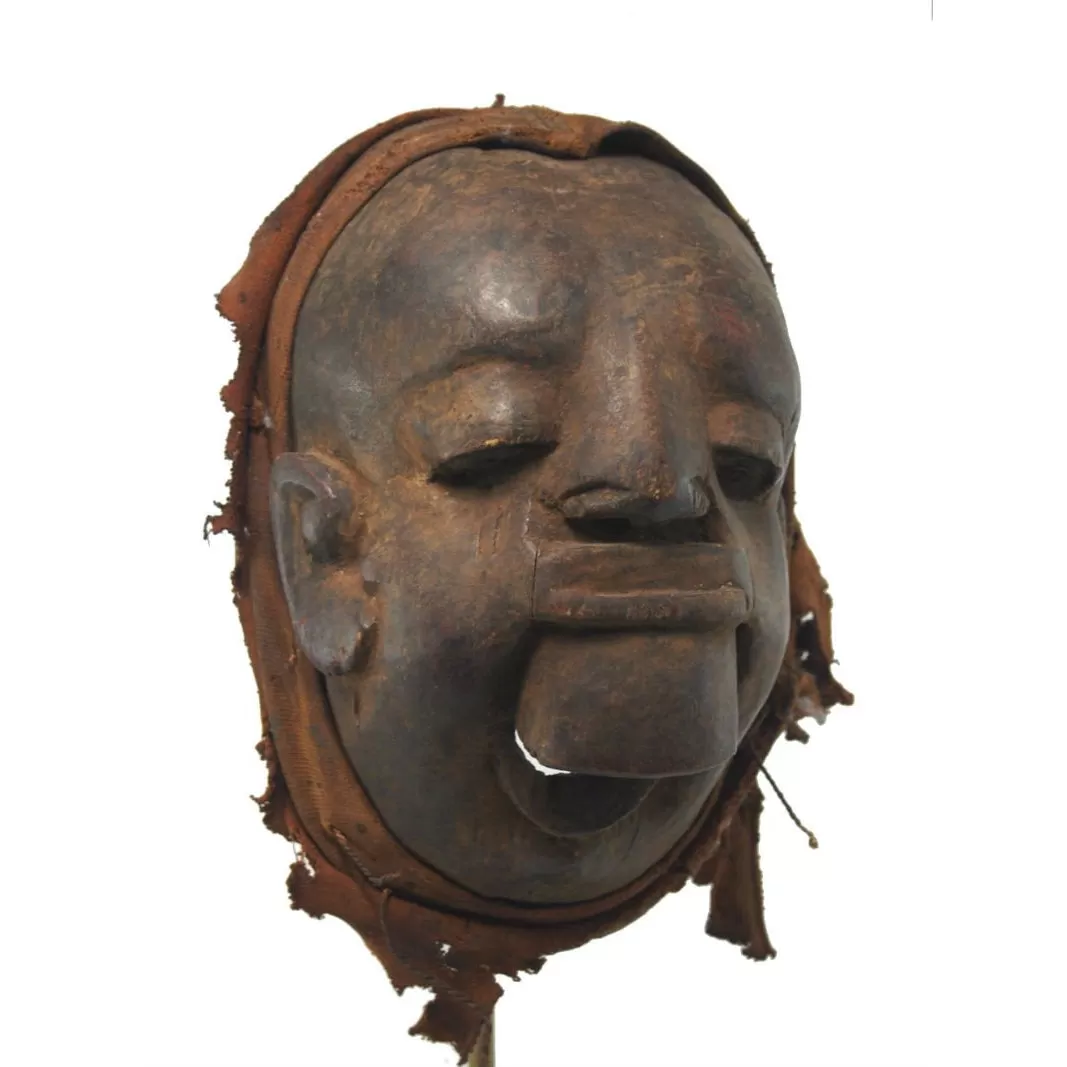 Early 20th Century Makua Female Initiation Mask with a Labret