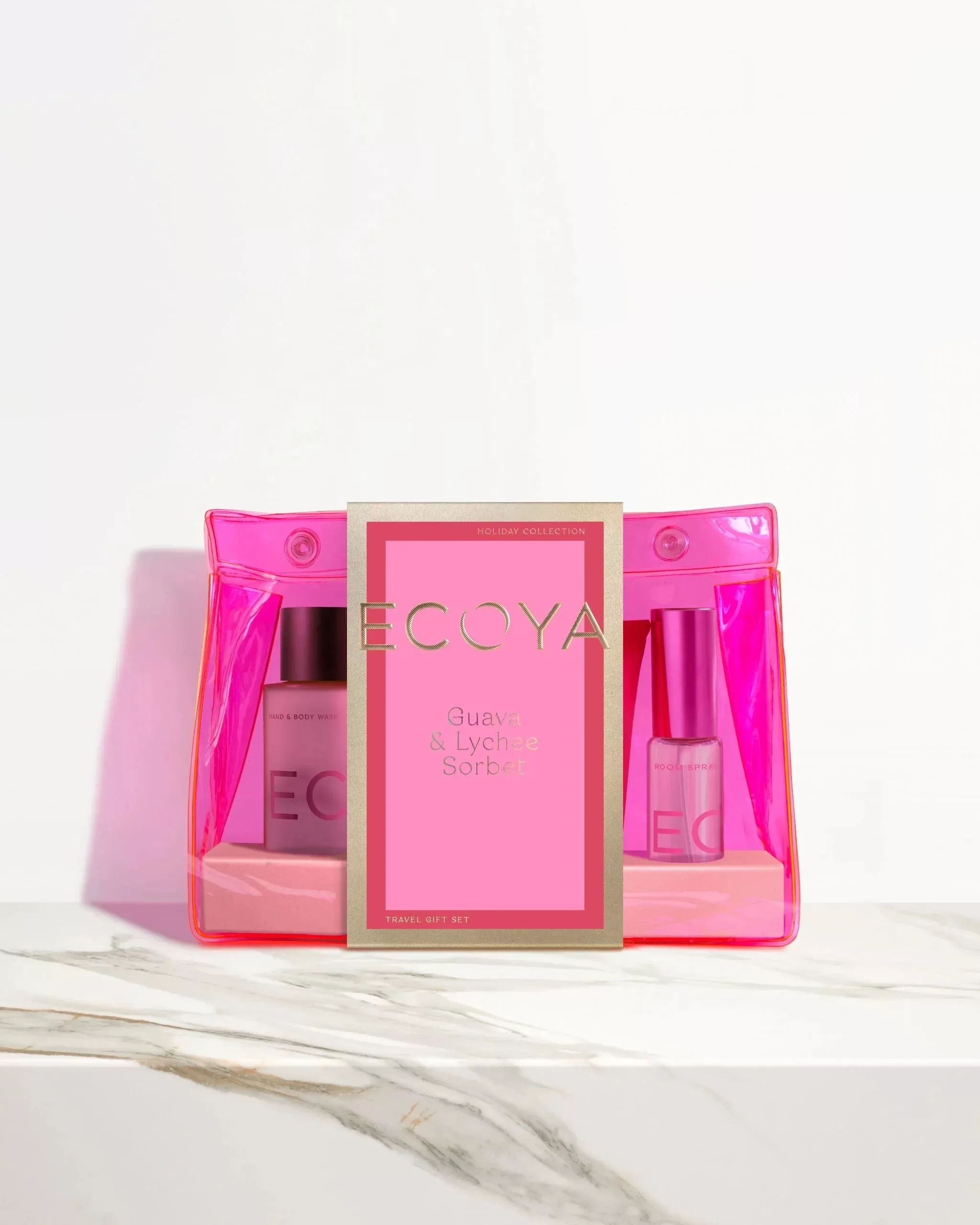 Ecoya Guava & Lychee Sorbet Travel Gift Set