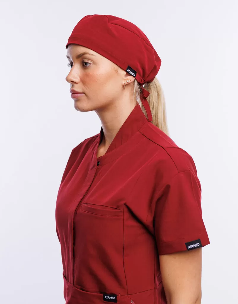 Essential Scrub Cap - Syrah Red